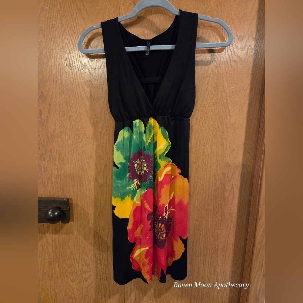 Black Floral Dress by Mon Amie